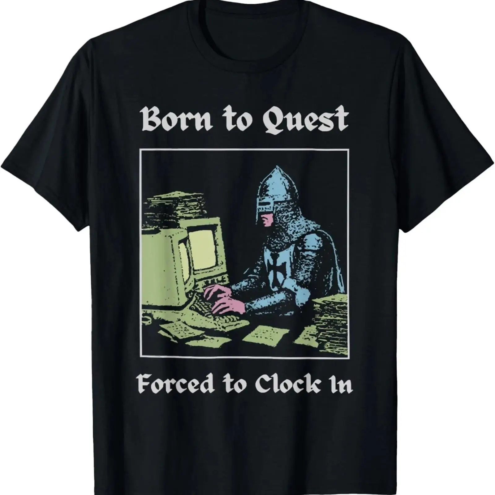 Office Quest - Camiseta unisex vintage con diseño de